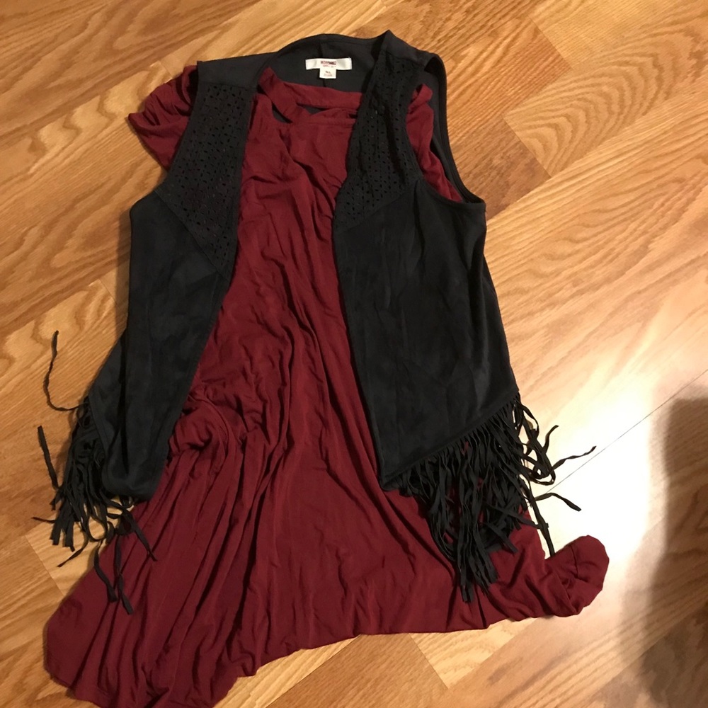 Mossimo fringe vest